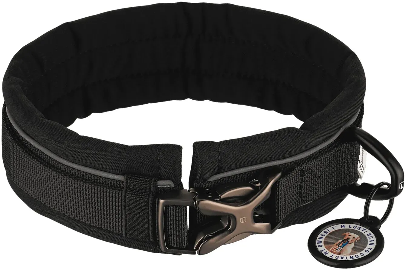 SPRENGER Hundehalsband gepolstert, verstellbar schwarz 30 - 45 cm