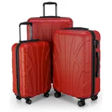 suitline Koffer-Set 3-tlg. rot