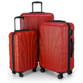 suitline Koffer-Set 3-tlg. rot