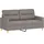 vidaXL 2-Sitzer-Sofa Taupe 140 cm Stoff