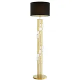 Casa Padrino Luxus Stehleuchte 48,0 cm / 176,0 cm Gold/Schwarz