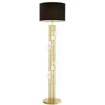 Casa Padrino Luxus Stehleuchte 48,0 cm / 176,0 cm Gold/Schwarz