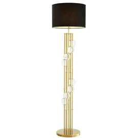 Casa Padrino Luxus Stehleuchte 48,0 cm / 176,0 cm Gold/Schwarz