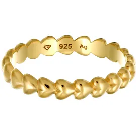 Elli Ring 925 Sterling Silber in Gold | Gr.: 58