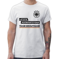 Shirtracer T-Shirt Letzte Auswärtstour Team Bräutigam JGA Männer weiß M