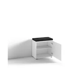 byLIVING Jakob 48,5 x 49 x 30 cm weiß schwarz / gepolstert matt