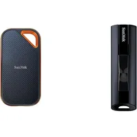 SanDisk Extreme PRO Portable SSD externe SSD 4 TB & Extreme PRO USB 3.2 Solid State Flash-Laufwerk 128 GB