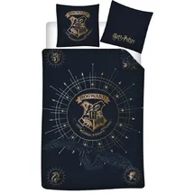 HARRY POTTER mit Hedwig Blau 140 x 200 cm + 65 x 65 cm