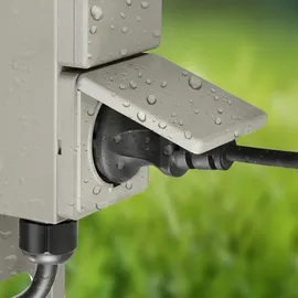 ledscom.de Steckdosensäule PIWI Edelstahl 30 cm 2 St.