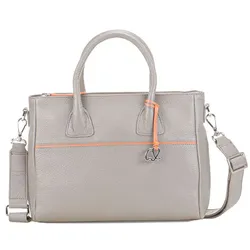 Mywalit Handtasche Leder 27 cm  grau