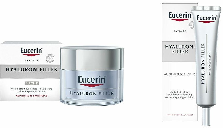 Eucerin® Hyaluron-Filler Nachtpflege + Eucerin® Hyaluron-Filler Augenpflege