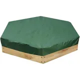 Sandkastenabdeckung (180 X 150 Cm) – Wasser- Und Staubdicht – Für Sechseckigen Sandkasten – Grün – Mit Kordelzug – Zum Schutz Vor Verunreinigungen Von Sand Und Spielzeug