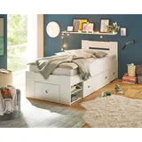 Begabino Jugendbett STEFAN 90 x 200 cm weiß