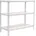 simonclick Lagerregal Stahl 900x1100x500 mm weiß 3 Ebenen