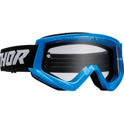 Thor Combat Racer, Crossbrille Kinder - Blau/Schwarz/Weiß Klar