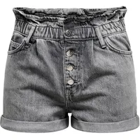 Only Jeansshorts »ONLCUBA LIFE PAPERBAG«, grau