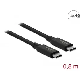 DeLock USB-C auf USB-C 0,8 m Schwarz