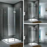 dein bau projekt Duschtrennung Teilsatiniert 80 x x 80 cm m. Wanne