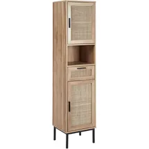 Beliani Rosell Badezimmerschrank 40 x 165 x 36 cm Hellbraun