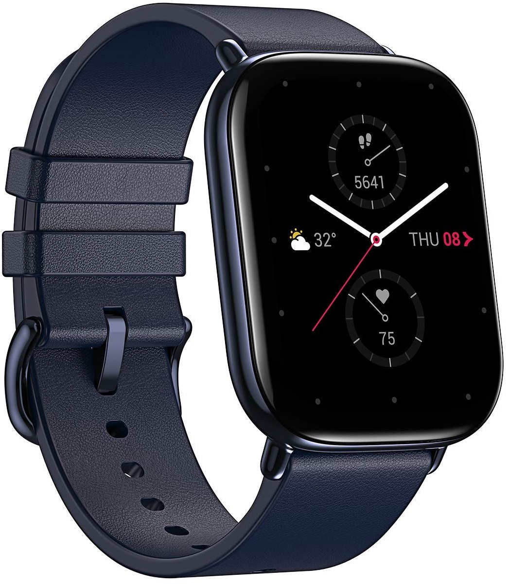 Zepp Smartwatch E 1,65 Zoll Touch-Farbdisplay Fitness Armbanduhr 5 ATM wasserdicht Sportuhr mit SpO2 Blutsauerstoffsättigung Messung, 11 Sportmodi (Blue)