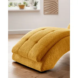 Home Affaire Relaxliege HOME AFFAIRE "Vengo 2, moderne Solitär Relaxpolsterliege, bequem und elegant", gelb, B:70cm H:92cm T:170cm, Sofas, mit Kopfkissen, Mattenoptik auf Korpus