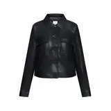 Betty & Co Damen Lederjacke Schwarz 40