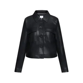 Betty & Co Damen Lederjacke Schwarz 40