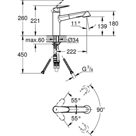 Grohe Eurodisc Cosmopolitan chrom 32257002
