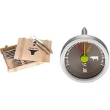 WMF Ranch Steakbesteck 12-teilig für 6 Personen, Steakgabel, Steakmesser & Steakthermometer analog, 2,6 cm, Fleischthermometer mit Garpunkte-Markierungen für rare, med, well, Bratenthermometer