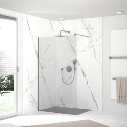 HSK RenoDeco Designplatte 100 x 255 cm, Wandverkleidungen, marmor, carrara-weiß seidenmatt