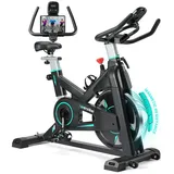 Wenoker Heimtrainer Indoor-Heimtrainer mit magnetischem Widerstand, Aerobic-Trainingsrad, Heimtrainer, Gewichtskapazität 160 kg schwarz