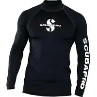 Scubapro Herren Hoher Halsausschnitt Rash-Guard-Shirt, Schwarz, Large