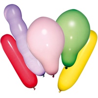 Susy Card 40011554 - Luftballons, verschiedene Formen und Farben, 100er Packung