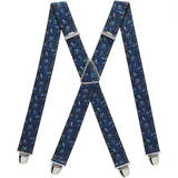 Pierrot Hosenträger für Herren Breit Made in Germany/France - Ultrastarker Gummizug & 4 Extra Starke X-Clips - Verstellbare Länge bis zu 130cm - Garantie auf Lebenszeit - Einheitsgröße