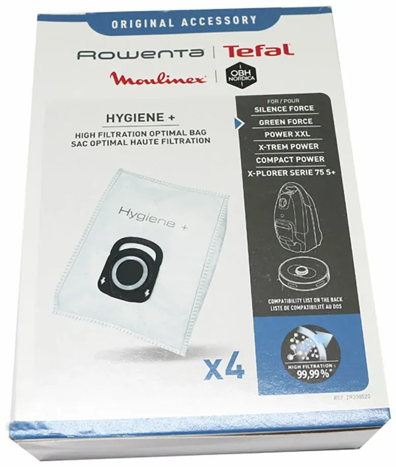 Ersatzbeutel für Staubsauger Sil.ex Rowenta, Tefal Hygiene + 19,5 x 27,5 cm (5 Stück)