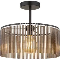 GLOBO Deckenleuchte Esszimmerlampe rauchfarben, Metall Acryl, 1x E27, DxH 35 x 32 cm