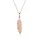 Elli Halskette mit Feder Anhänger 925 Sterling Silber Roségold