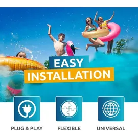 Poolstar Nano Wärmepumpe grau 3 kW