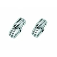 Partnerring ADELIA ́S "Damen Edelstahl Freundschaftsring" Gr. 52, silber, Fingerringe, Damen, 52, Edelstahl, Edelstahlschmuck für Damen