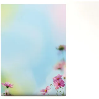 Motivpapier mit Blumen COSMEA, 100 Blatt DIN A4, 90g/qm, tolles Natur Briefpapier für private und geschäftliche Briefe, Einladungen, Speisekarten, Werbe-Flyer, kleine Plakate. Für Laserdrucker, Tintenstrahldrucker, Kopierer oder zum Beschreiben von Hand