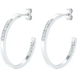 Elli Creolen Edel Zart Kristalle 925 Silber silberfarben Damen 