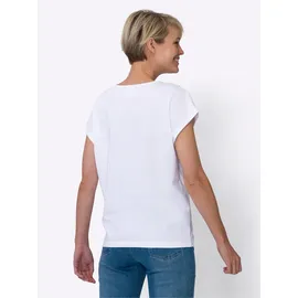 Sieh an! Kurzarm-Shirt in weiß-cognac | Gr.: 38