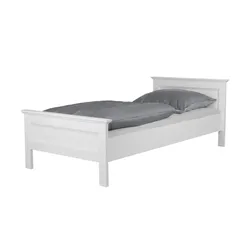 Bettgestell  Laurito , weiß , Maße (cm): B: 97 H: 80 T: 209.0
