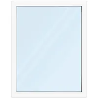 Fenster 110x140 cm, Kunststoff Profil aluplast IDEAL® 4000, Weiß, 1100x1400 mm, einteilig festverglast, 2-fach Verglasung, individuell konfigurieren