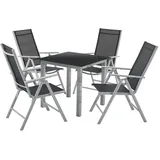 Juskys Milano Set 5-tlg. silbergrau