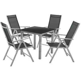 Juskys Milano Set 5-tlg. silbergrau