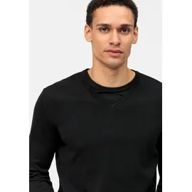 Olymp "OLYMP Strick Casual klassischer Strickpullover schwarz unifarben, schwarz, NOS