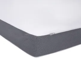 Beliani Comfy Matratzentopper viskoelastisch 140 x 200 cm grau/weiß