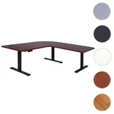 Mendler Eck-Schreibtisch HWC-D40, Computertisch elektrisch höhenverstellbar 178x178cm 84kg MVG -