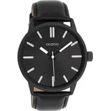Oozoo Herrenuhr C11404 Schwarz Lederband 45 mm